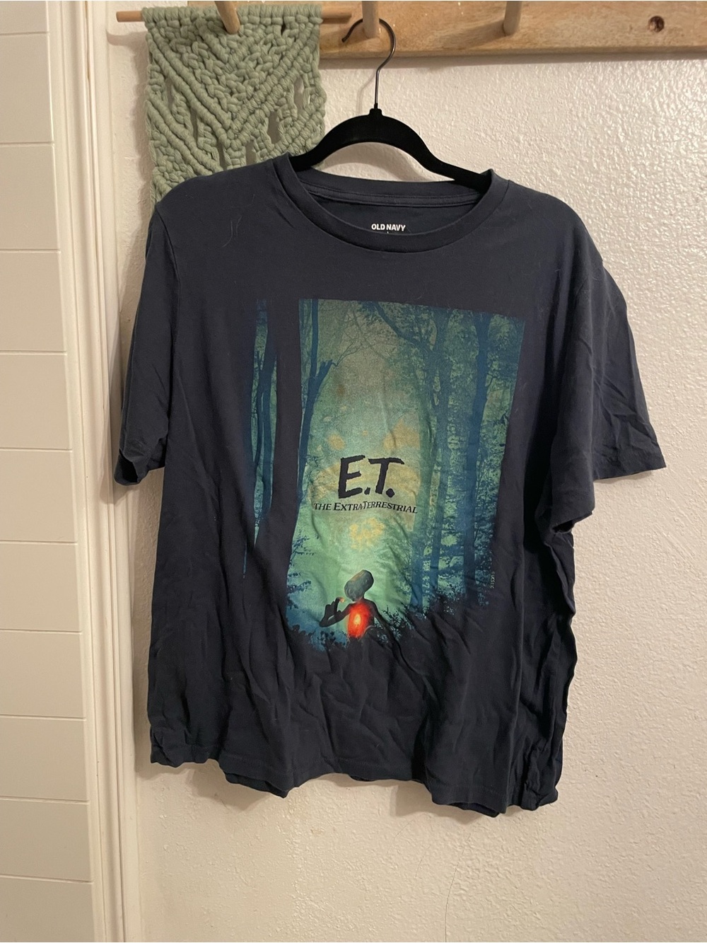 Old Navy Navy Blue E.T. Graphic Short-Sleeve Tee